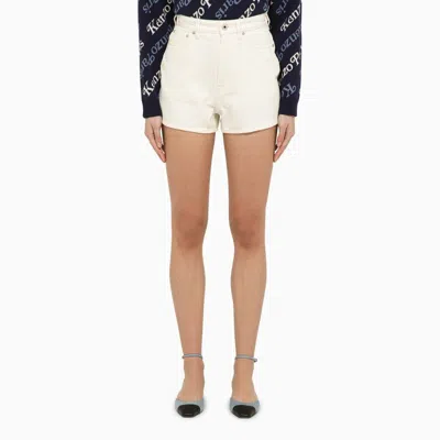 Shop Kenzo Denim Shorts For Women In Grey