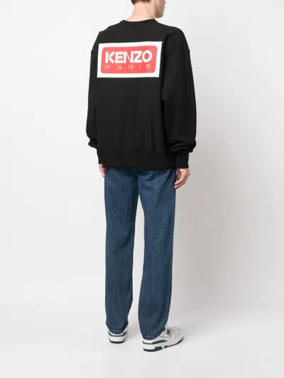 Shop Kenzo Men's Paris Logo-print Sweatshirt In Black