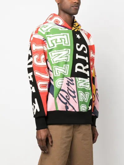 Shop Kenzo Multicolored Oversized Hoodie For Men