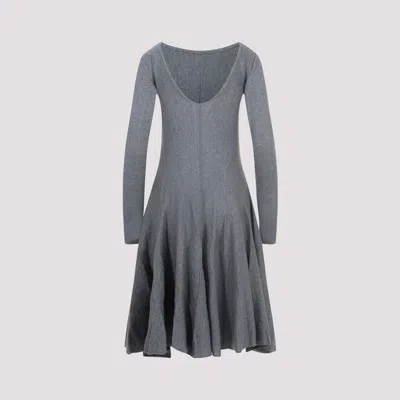 Shop Khaite Cozy And Chic Grey Wool Dress For Women