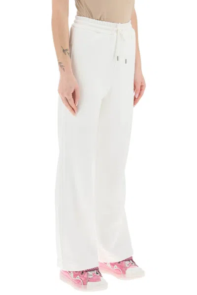 Shop Lanvin Loose Fit White Viscose Jogger Pants For Women