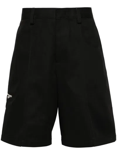 Shop Lanvin Men's Black Chino Shorts For Ss24