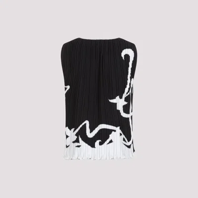 Shop Lanvin Sleeveless Pleated Top For Women In Black