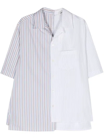 Shop Lanvin Stylish Asymmetric Short Sleeve Shirt In Cumin