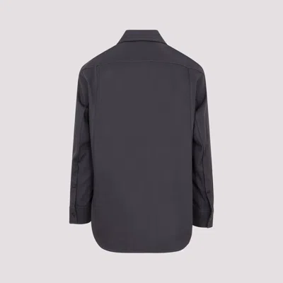 Shop Lanvin Twisted Cocoon Overshirt In Grey