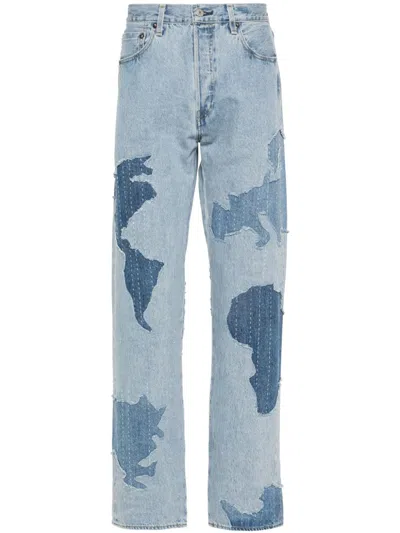 Shop Levi's Denim Cotton Jeans In Clear Blue