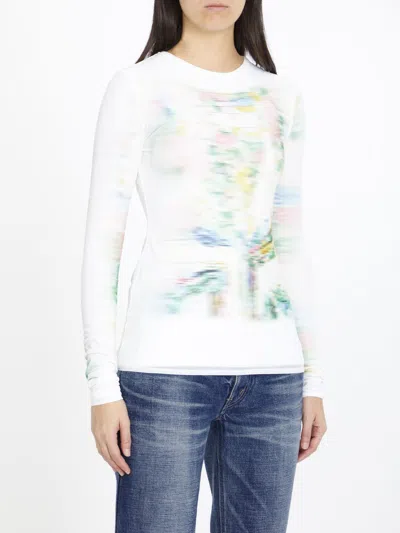 Shop Loewe Multicolor Mesh Long-sleeved Top For Women