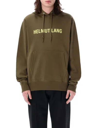 Shop Helmut Lang Logo Hoodie By  For Men In Olive