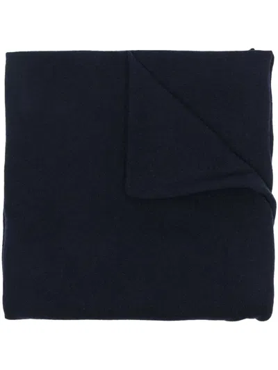 Shop Jil Sander Luxurious Navy Cashmere Scarf For Women From  Fw23 Collection In Blue