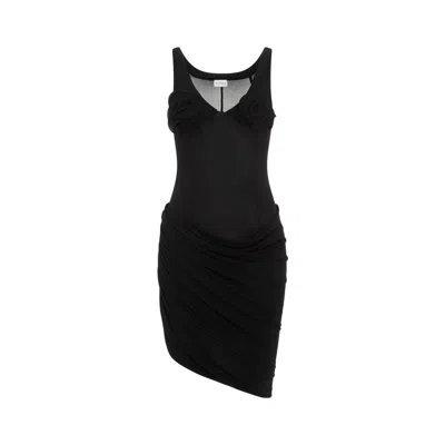 Shop Magda Butrym Elegant Women's Viscose Dress In Black