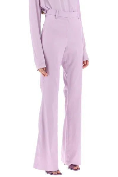 Shop Magda Butrym Lustrous Purple Flared Pants For Women