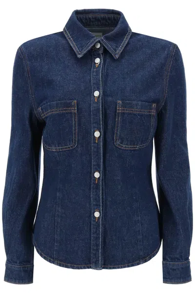 Shop Magda Butrym Slim Fit Denim Shirt For Women In Blue