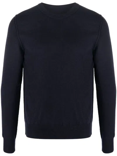 Shop Maison Margiela Luxurious Blue Cashmere Sweater For Men