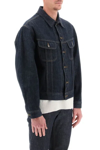 Shop Maison Margiela Men's Dark Wash Denim Jacket For Ss24 In Blue