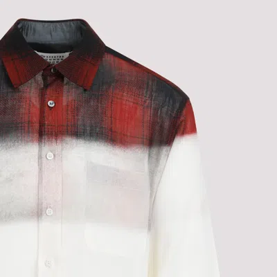 Shop Maison Margiela Red Wool Blend Long Sleeve Shirt For Men
