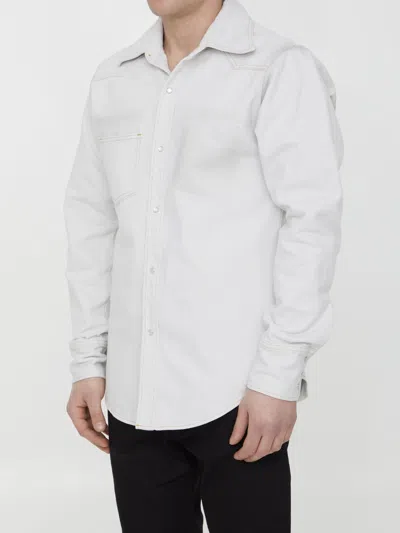 Maison Margiela Cotton Denim Shirt In White