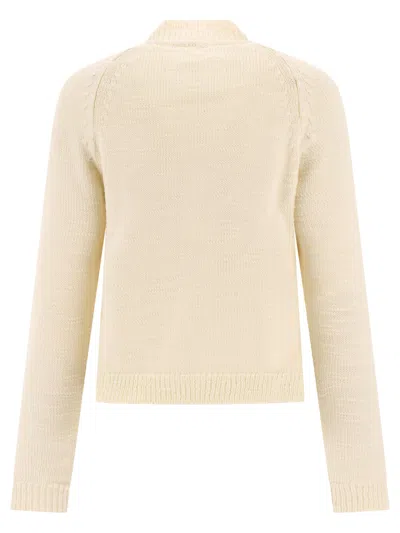 Shop Maison Margiela White Knit Cardigan For Women -ss24 Collection
