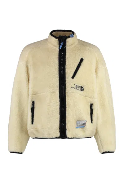 Shop Miharayasuhiro Fw24 Men's Fleece Bomber Jacket In Panna