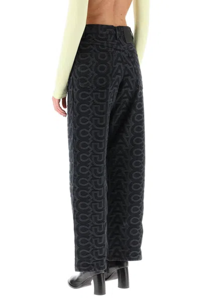 Shop Marc Jacobs Women's Monogram Denim Pants In Black For Ss23