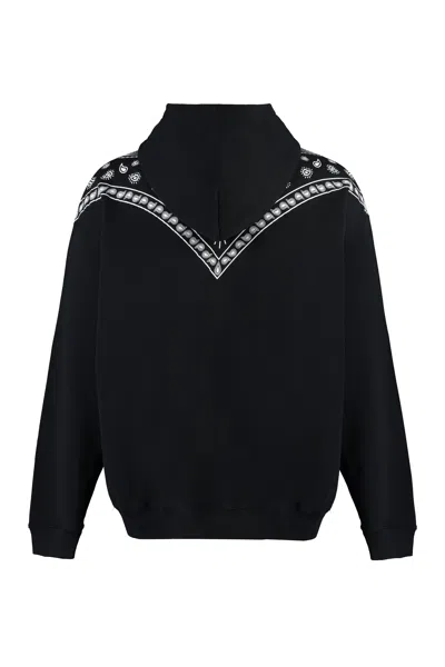Marcelo Burlon County Of Milan Marcelo Burlon Icon Wings Black Hoodie In Black