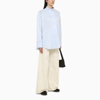 Shop Margaux Lonnberg Light Blue Cotton Shirt For Women