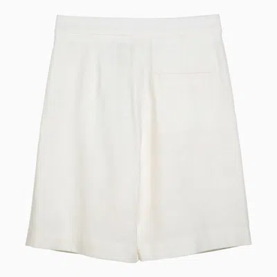 Shop Margaux Lonnberg White Wool Blend Bermuda Shorts For Women