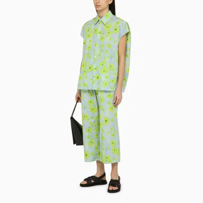 Shop Marni Floral Print Cotton Shirt For Women In Ss24 In Maroon