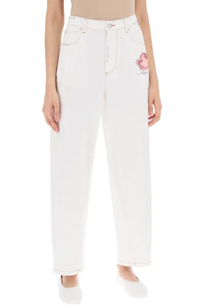 Shop Marni White Logo Application Jeans For Women