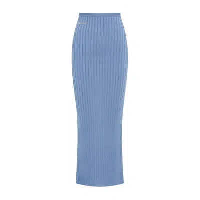 Shop Marni Blue Sheath Tight Fit Skirt For Women In Ss24