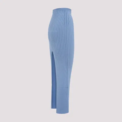 Shop Marni Blue Sheath Tight Fit Skirt For Women In Ss24