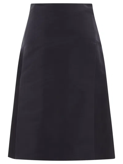 Shop Marni Elegant Women's Black Pleated Midi Skirt For Fw23