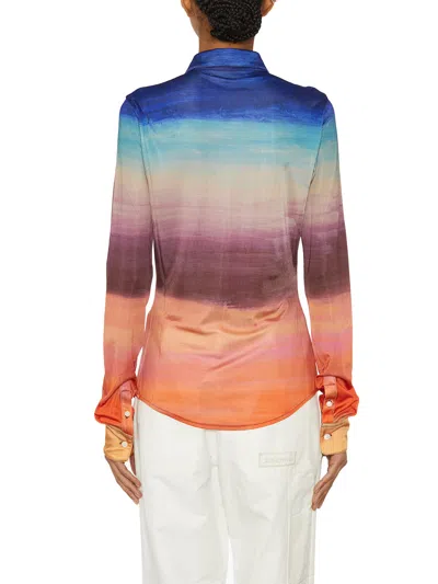Shop Marni Flaminia Veronesi Artist Print Classic Collar T-shirt For Women In Multicolor