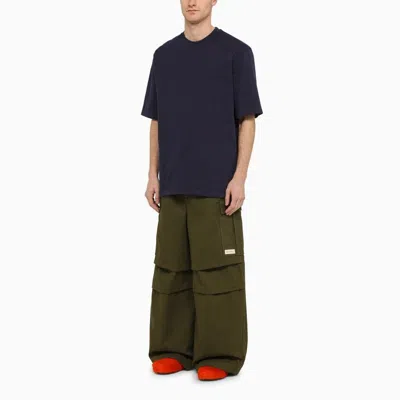 Shop Marni Oversized Green Cargo Pants For Men