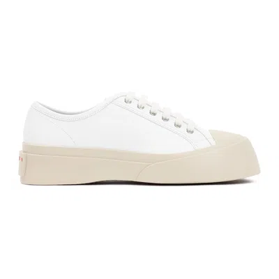 Shop Marni Modern And Stylish White Leather Sneakers For Men