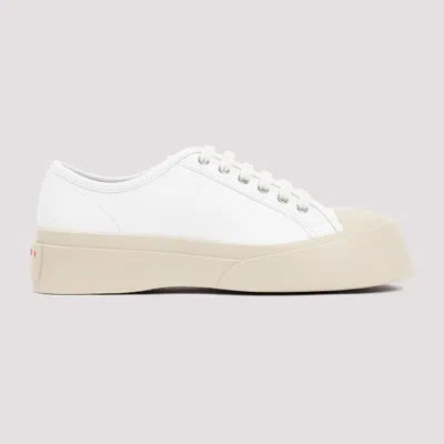 Shop Marni White Low Top Sneaker For Men With Oversized Rubber Sole