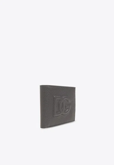 Dolce & Gabbana 3d-effect Logo Bi-fold Wallet In Black