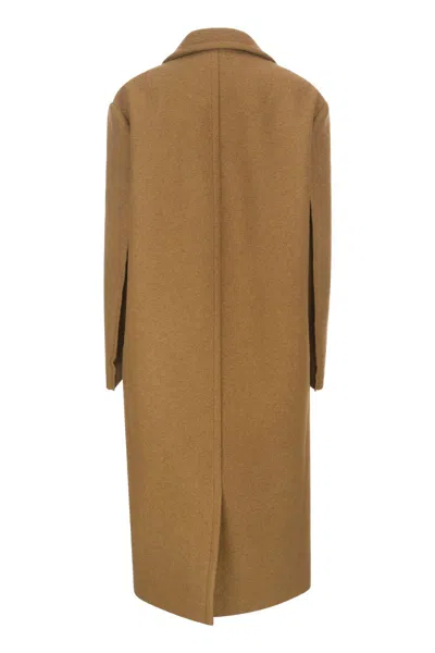 Shop Marni Stitching Play On A Classic: The New Long Wool Bouclé Jacket For Women In Caramel