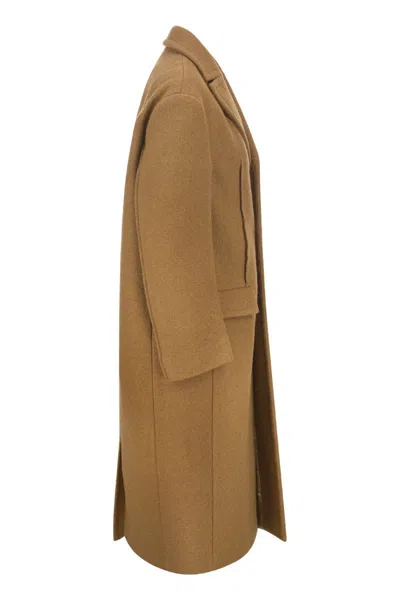 Shop Marni Stitching Play On A Classic: The New Long Wool Bouclé Jacket For Women In Caramel