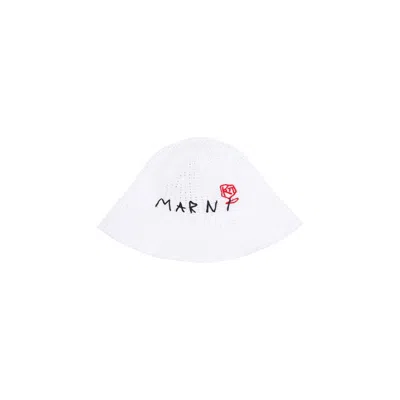 Shop Marni Stylish Crochet Bucket Hat For Women In White
