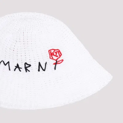Shop Marni Stylish Crochet Bucket Hat For Women In White