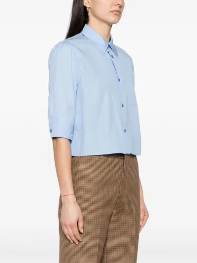 Shop Marni Women's 100% Cotton Woven Shirt In Ss24 Season In Tan
