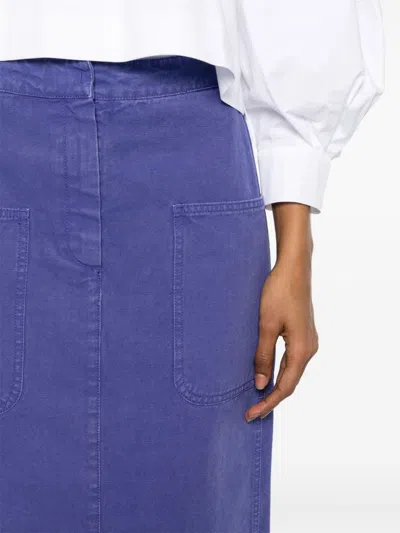 Shop Max Mara Feminine Purple Midi Skirt For The Ss24 Season
