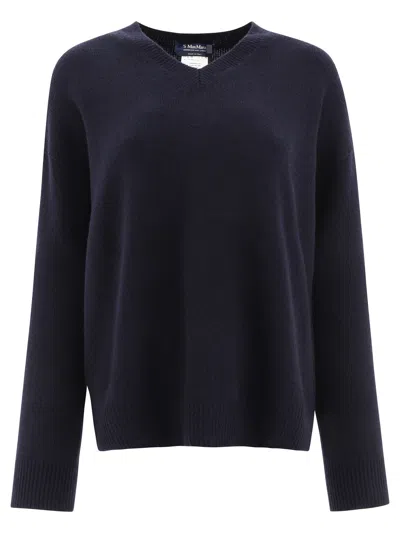 Shop Max Mara S "humour" Sweater In Navy