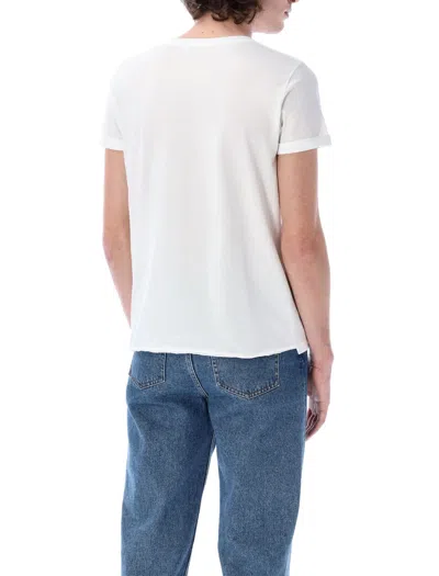 Shop Saint Laurent Men's Cotton Logo Print T-shirt In White By