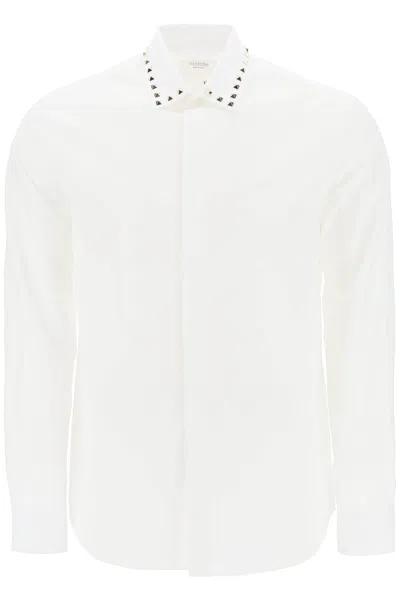 Shop Valentino Men's Rockstud Untitled Studs Shirt From  Garavani's Fw23 Collection In White