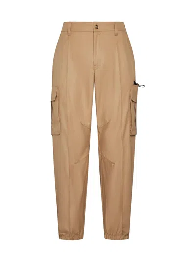 Shop Versace Men's Tan Cargo Trousers For Ss24 In Beige
