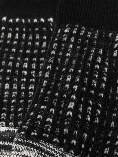 Shop Missoni Black Patterned Wool Gloves For Women