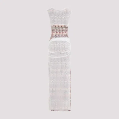 Shop Missoni Colorful Cotton Dress For Women In Ss24 Collection In Tan