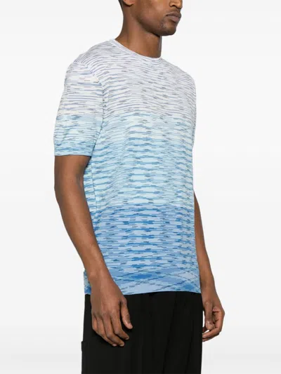 Shop Missoni Cotton Tie-dye T-shirt For Men In Blue Multicolor