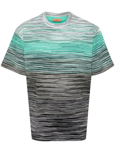 Shop Missoni Multicolor  Cotton T-shirt For Men In Tan
